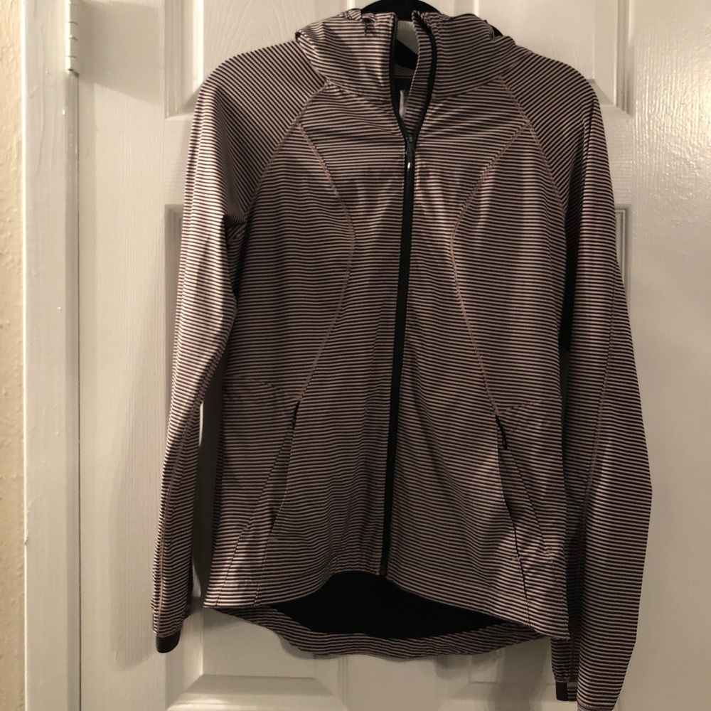 Mauve and black striped lululemon jacket